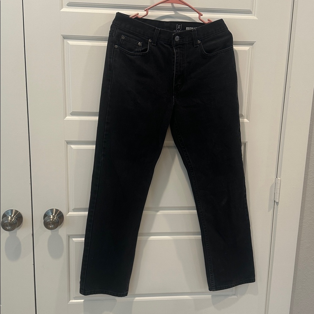 George Regular Fit Black Jeans